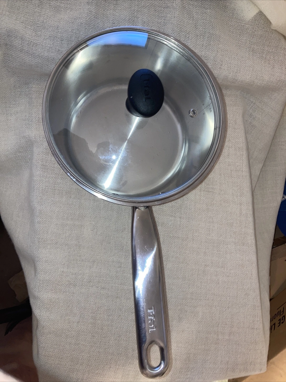 T-Fal Induction Stainless Steel 3 Quart 2.8 liters Sauce Pan With T-Fal Glas Lid