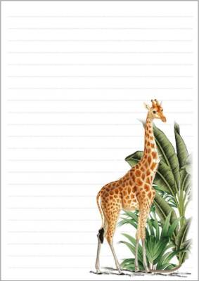 Graceful Giraffe - Letter writing paper - Lined or unlined 3 or 5 pages ...
