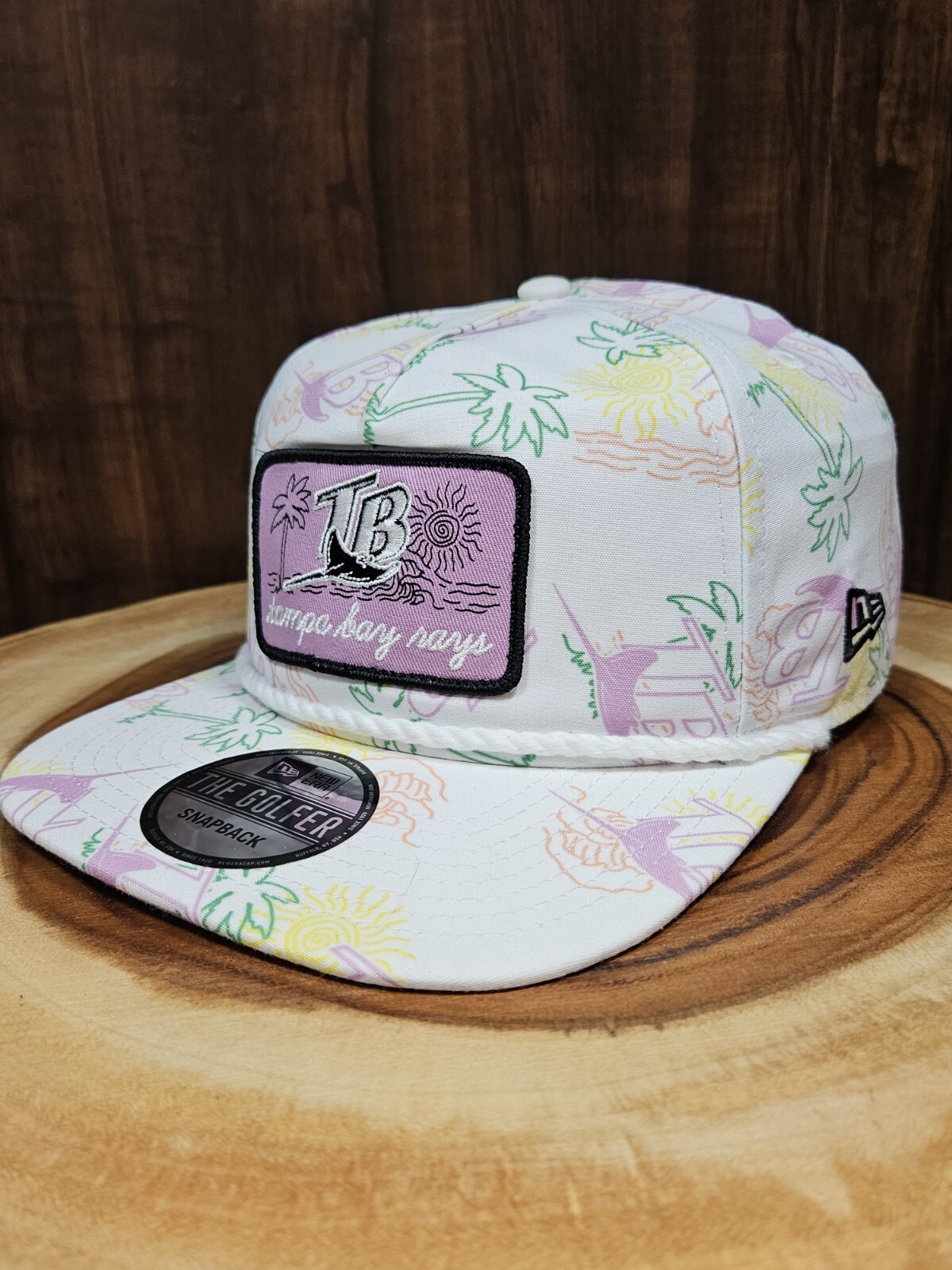 Tampa Bay Rays Floral MLB Snapback Cap by New Era - Adjustable Golf Style
