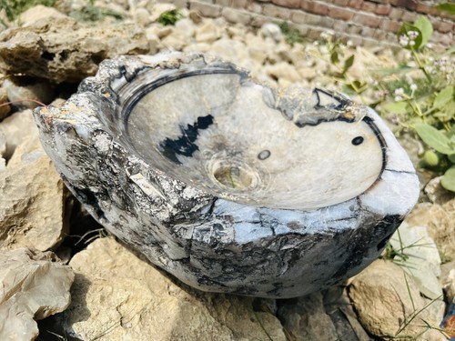Schwarz Achat Einzelbecken / Onyx Waschbecken Gefäß Onyx Marmor Arbeitsplatte Waschtisch Vesse - Bild 12 von 13