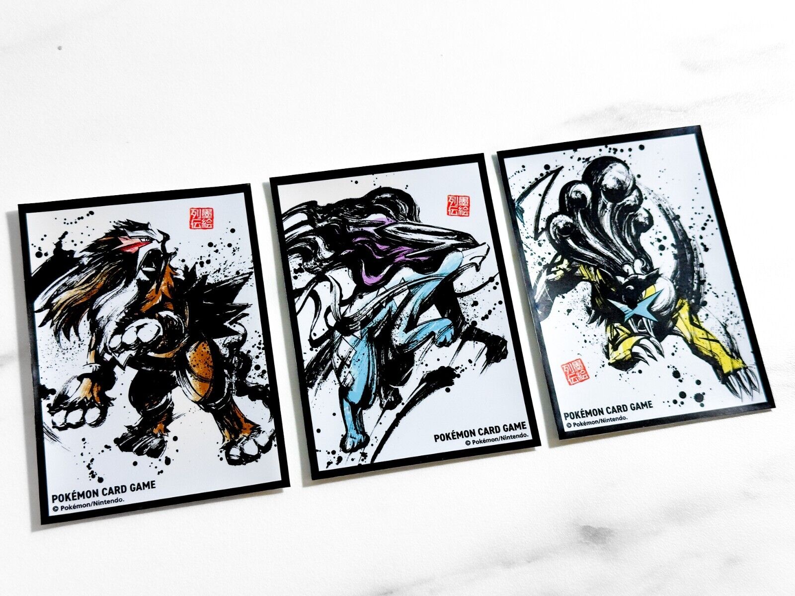 Entei, Suicune & Raikou  Pokemon, Pokemon sleeves, Pokemon sun