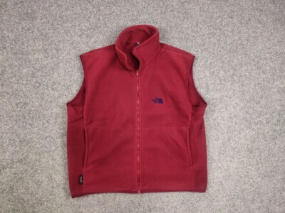 Vintage 90's The North Face Burgundy Fleece Armadillo Vest