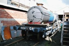 PHOTO  GWR CROCODILE F 25 TON BOGIE TROLLEY FLAT NO 1934 DIAGRAM C12 LOT 594 BUI