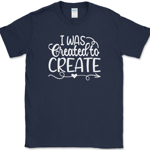 I Was Created To Create T-Shirt Funny Crafting Hobby Art Sewing Gift Tee - Picture 6 of 10