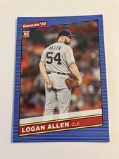 Logan Allen 2020 Donruss Retro Rookie Photo Variation #243 Cleveland RC