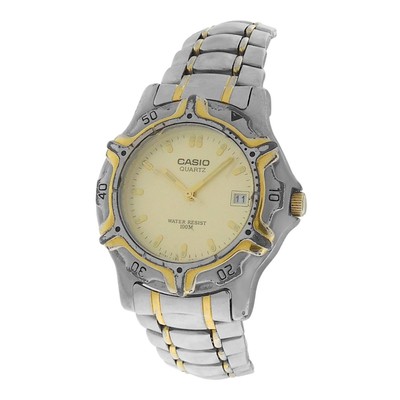 casio quartz watch water resistant 100m