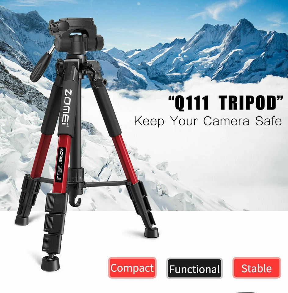 ZOMEI Q111 Professional Aluminum Tripod&Pan Head For DSLR Camera Video Live - Image 2 of 4