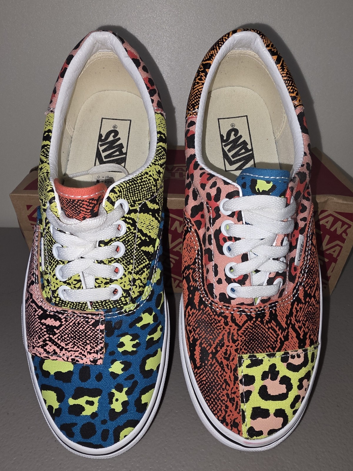 Vans ERA Patchwork Leopard/ Snake Print Shoes Siz… - image 3