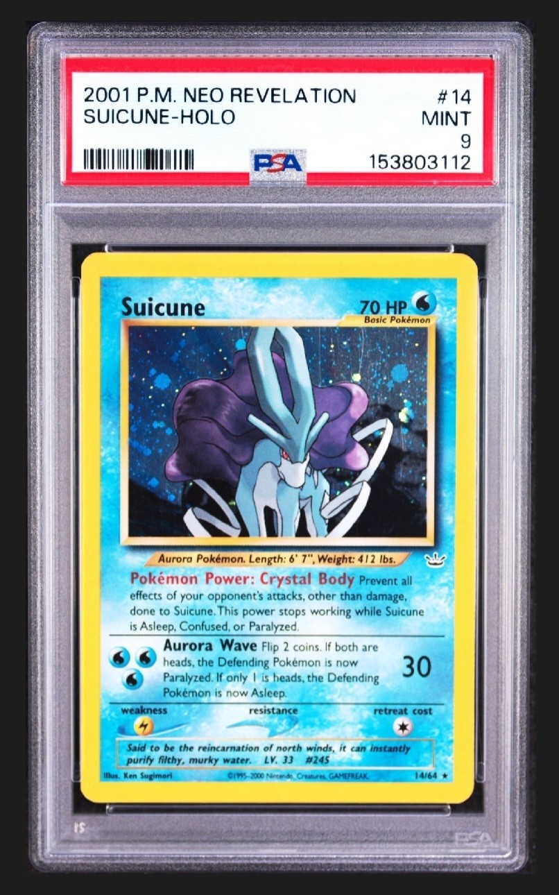 Pokemon Neo Revelation Suicune 14/64 PSA 9 Holo