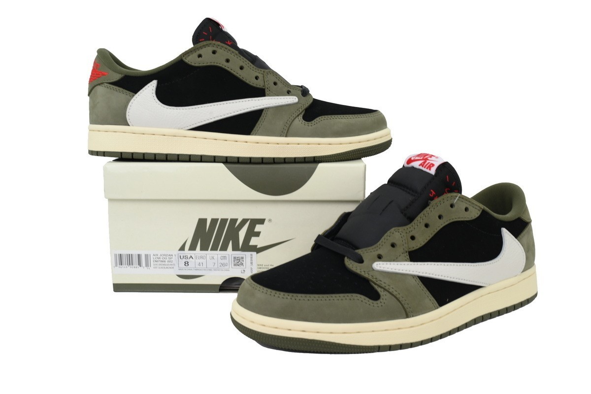 Nike Air Jordan 1 Low OG Travis Scott Olive Black Green Men's