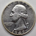 *SILVER* 1949  Washington Quarter -《Great Way To Buy Silver!!》
