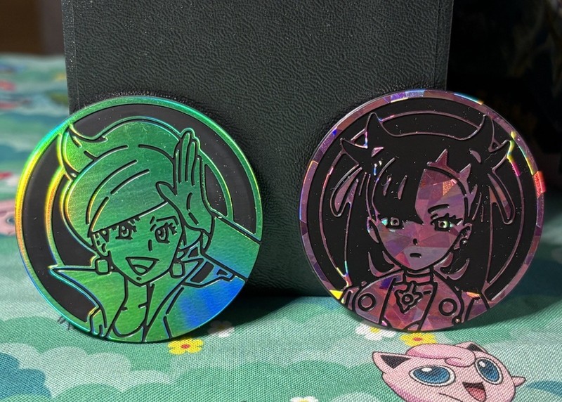 Marnie & Prof. Juniper Jumbo Coins From Premium Tournament Collection Box