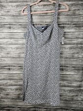 NWT OLD NAVY Women's Large Blue Floral Vneck Sleeveless Knee Length Dress