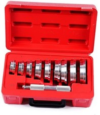 10Pcs Aluminum Bearing Race and Seal Bushing Driver Install Set 9 Discs