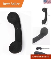 Retro Wireless Bluetooth Cordless Telephone Handset - Stylish Black, Radiatio...