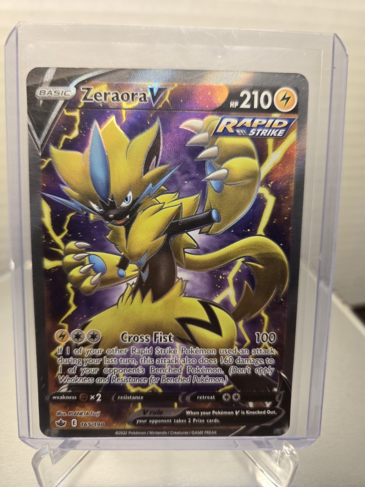 Zeraora V 165/198 Chilling Reign NM Full Art Ultra Rare Pokemon Card