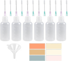 6 Pack Needle Tip Squeeze Bottle 50Ml, Precision Gun Oil Bottle, Needle Oiler