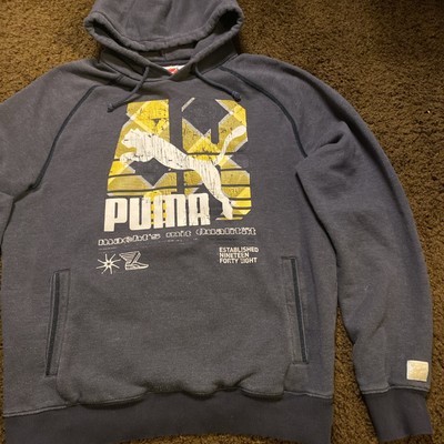 Vintage Puma Hoodie Macht s Mit Qualitat Mens L Black MMQ Heavyweight Sweatshirt