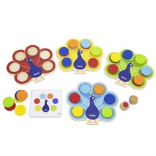 Viga Holz Match Farben Spiel Pfauenschwanz Montessori + Karten