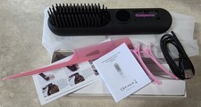 NIB Black Portable Wireless Hair Straightener Comb