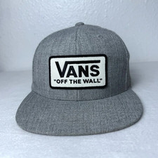 VANS Off The Wall Gray Solid Mens Baseball Ca...