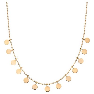 Elements Gold GN316 Multi Disc Halskette In 9ct Gold