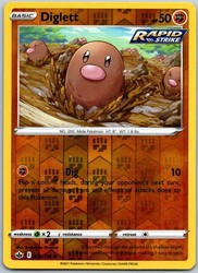 Diglett 076/198 Reverse Holo - SWSH06: Chilling Reign