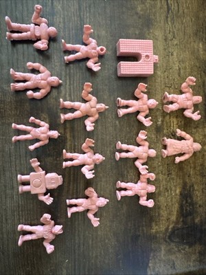 VINTAGE M.U.S.C.L.E. KINNIKUMAN PINK MUSCLE MEN FIGURES - LOT OF 15