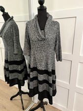 Robbie Bee Womens Sweater Dress Gray         SZ PM Cowl Neck