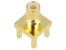 152119 Socket SMC male straight 50Ω THT on PCB PTFE gold plated AMPHENOL