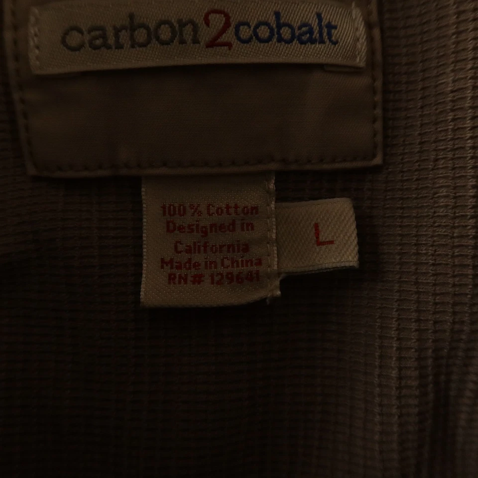 Chaqueta Carbon 2 Cobalto Para Hombre L Beige 100% Algodón Cremallera Completa Forrada con Botones a Presión Foto 4 de 4