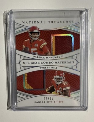 2021 Panini National Treasures NFL Gear Combo Materials - Mahomes Hill /25
