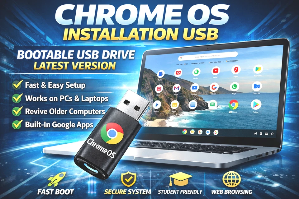 Chrome OS Installation USB BOOTABLE USB Drive Chrome OS USB Latest Version UK - Image 1 of 1