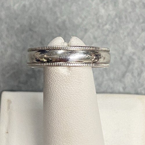 Anillo de alianza de boda de plata de ley 925 ajuste cómodo para hombre talla 8,75 - Imagen 2 de 6
