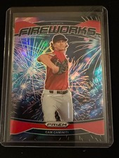 Cam Caminiti 2025 Prizm Fireworks Red Prizm #176/199 - #20 Atlanta Braves
