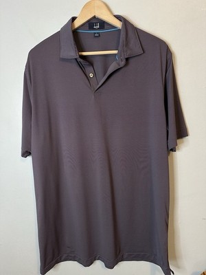 Dunhill Men s Plum Purple Short Sleeve Polo Golf Shirt Large