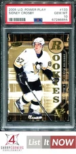 2005 UPPER DECK POWER PLAY #133 SIDNEY CROSBY RC PENGUINS PSA 10
