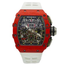 Richard Mille RM11-03 Red FQ TPT 2019 B&P Flyback Chrono w. White & Red Straps
