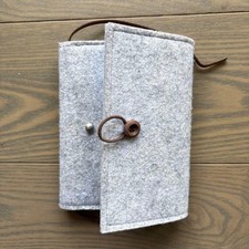 Felt notebook cover gray