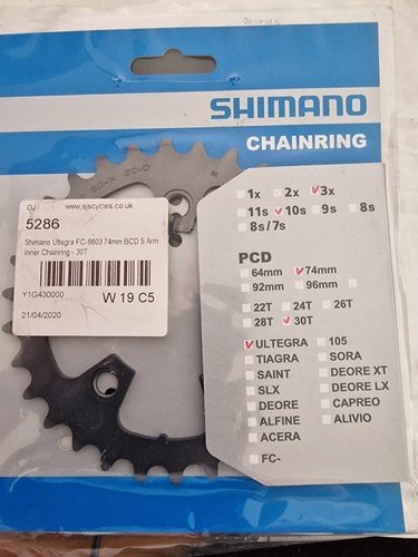 Shimano 105 FC-5500-S SG A-30 9S 30T Chainring 74BCD