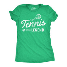 Womens Funny T Shirts Tennis Lengend Sarcastic Sports Graphic Tee for Ladies