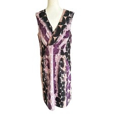 Simply Vera by Vera Wang Multicolor Printed Women Dress Size 12 | 49-10