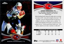 2012 Topps Chrome Football Card #323 Aaron Hernandez