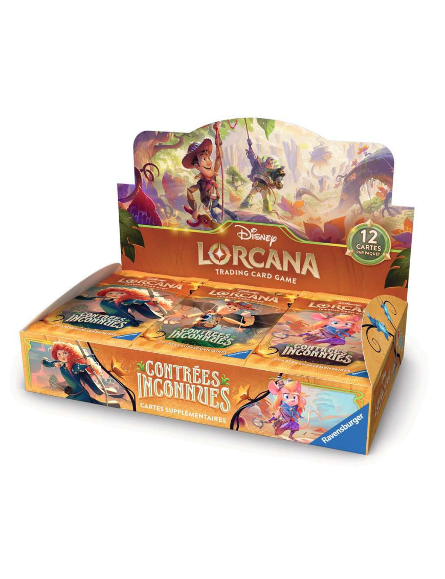 Booster Lorcana Disney Contrées Inconnues pour Soirees Jeux en Famille et Amis Chapitre 12 FR