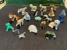 Lot of 11 Vintage Wade Whimsies Red Rose Tea Animals+8 others + 1 BITTER bottle