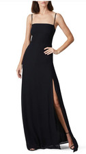 Reformation Ingrid Dress 6 Black Maxi Long Aline Sleeveless Cocktail Formal