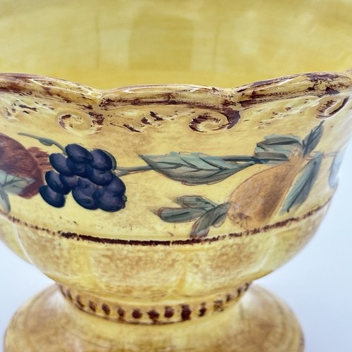 Raymond Waites Certified International Pompeii Fruits Pedestal Bowl 6 Inch Diam. - Picture 2 of 13