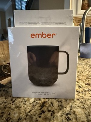 Ember 10 oz. Temperature Control Smart Mug 2 Sliding Lid Black Sealed NIB