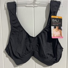 Bali Comfort Revolution Women's Microfiber Wireless Tagless Bralette Small Grey