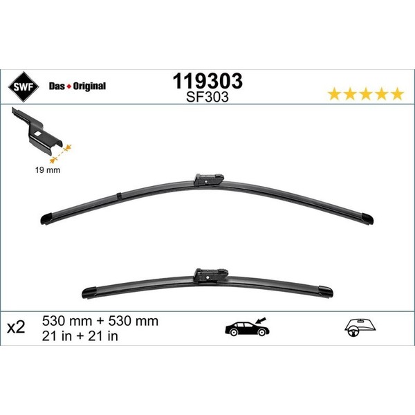 SWF 119303 Scheibenwischer FüR Skoda Fabia Roomster 5J7 5J 542 545-image